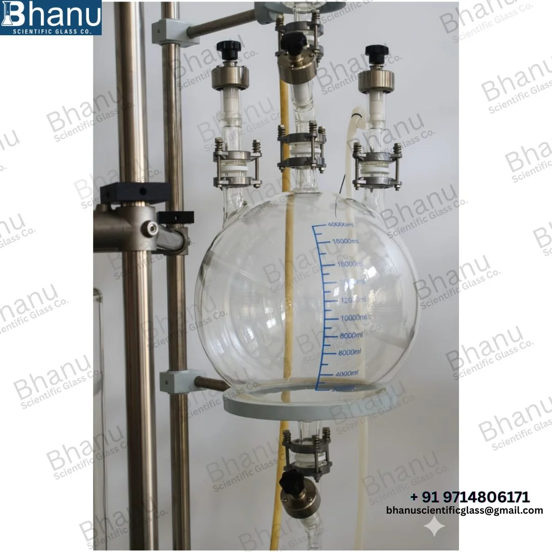 Three Neck Bottom Outlet Spherical Vessels