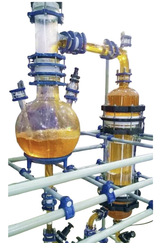 High-efficiency Industrial Gas Scrubber for HCl, Cl₂, SO₂, NOx removal. Features Glass Scrubber, Packed Column, Condenser, and Circulation Pump for optimal gas neutralization. Ideal for Chemical & Pharmaceutical Industries.