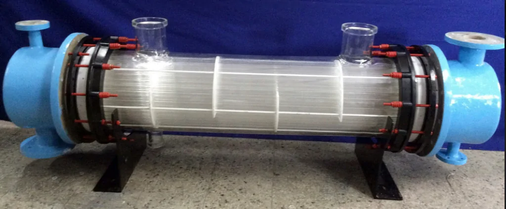 High-efficiency Shell and Tube Heat Exchanger for industrial applications with corrosion-resistant glass and PTFE components